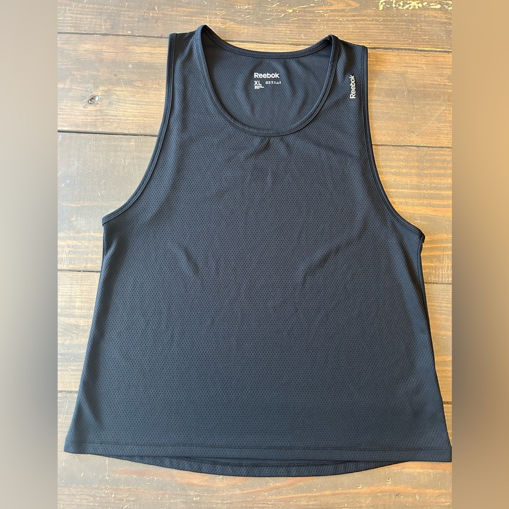 Shirt Mens Reebok Tank Top Sleeveless Cool Dry Black Performance Workout Gym‎ XL